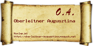 Oberleitner Augusztina névjegykártya